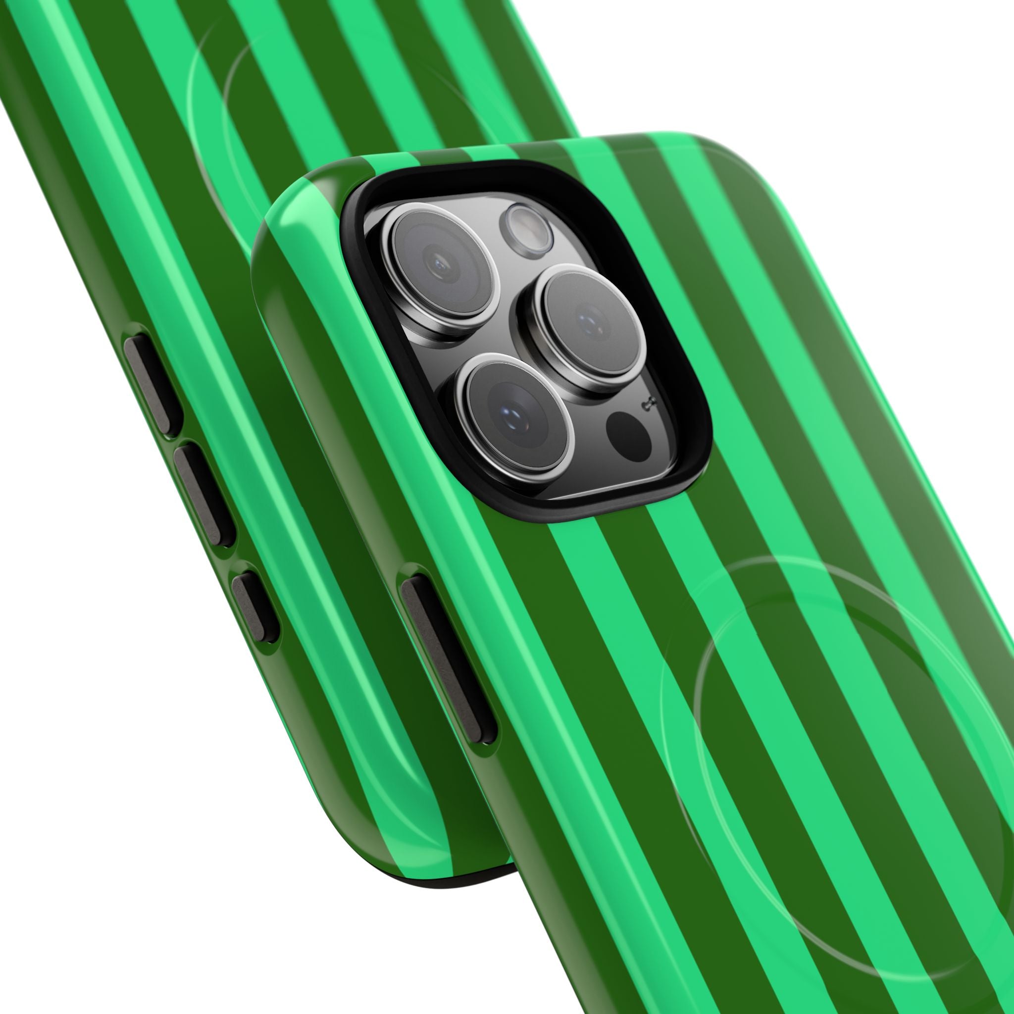 Bold Stripes MagSafe iPhone Case | Olive Green