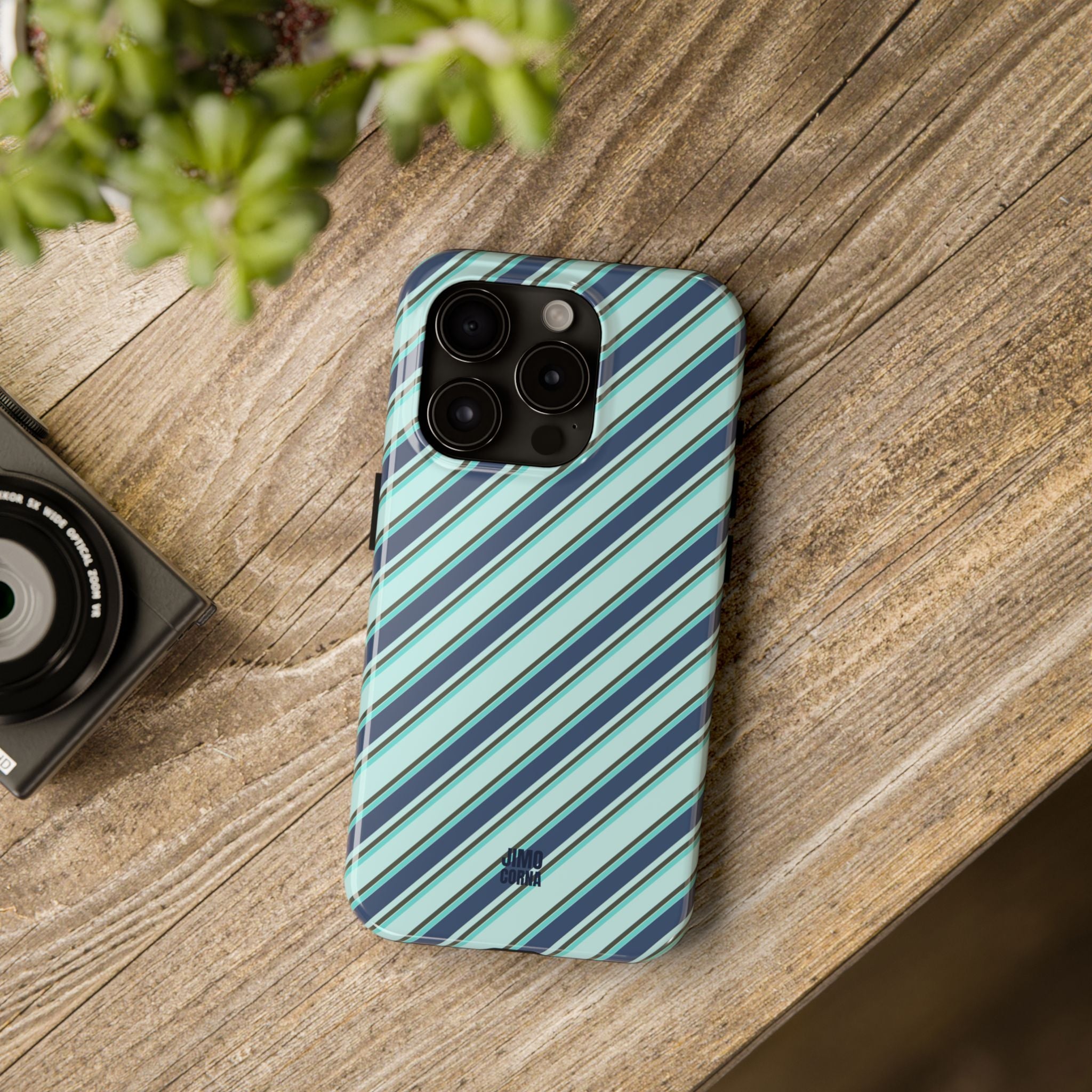 Angelina Stripes | Blue - iPhone Case