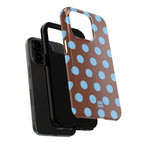 Big Polka Dot | Brown and Blue