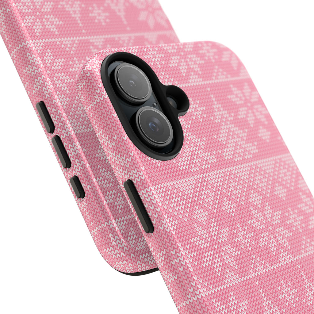 Holiday Knit | Pink iPhone Case