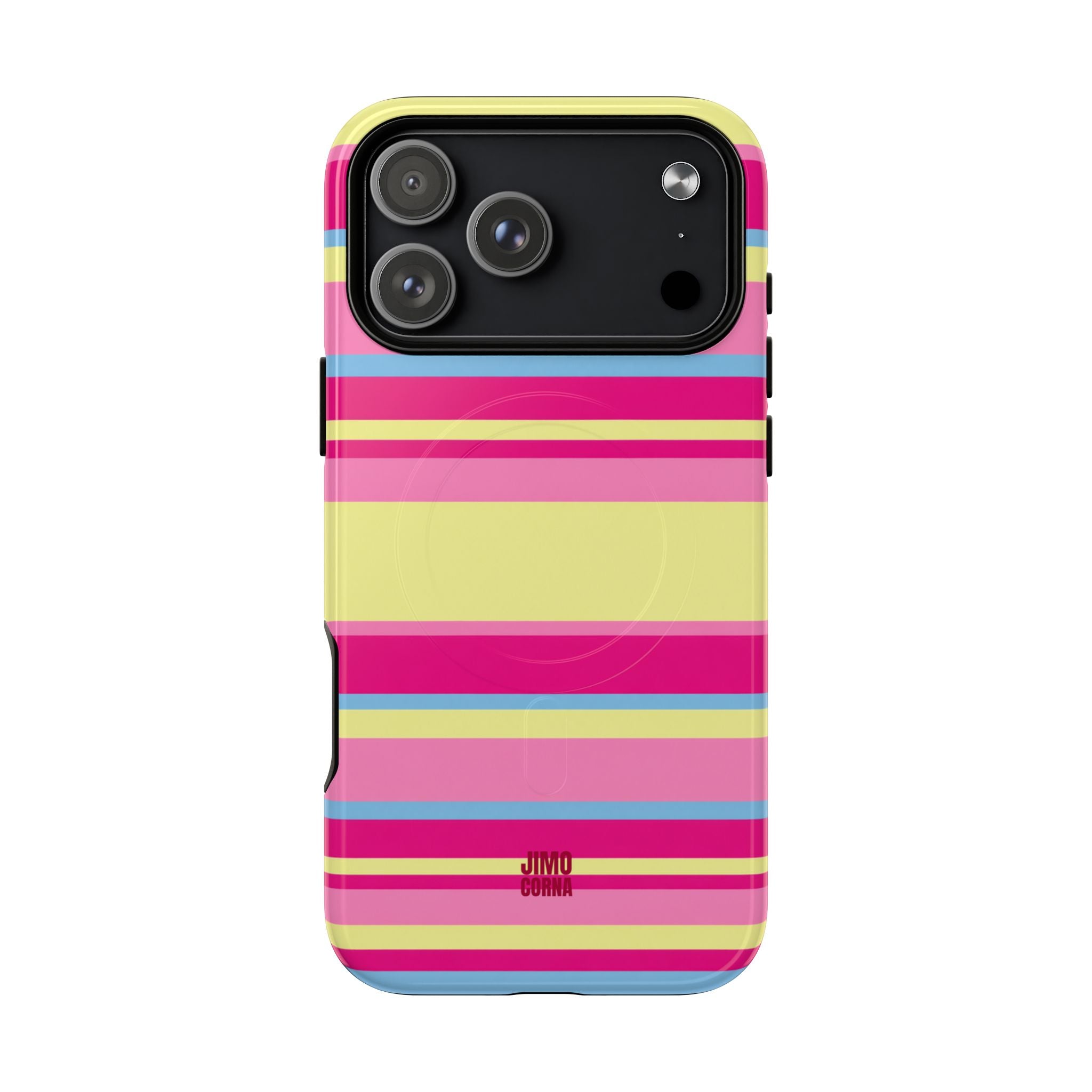 Lemonberry Stripe MagSafe iPhone Case