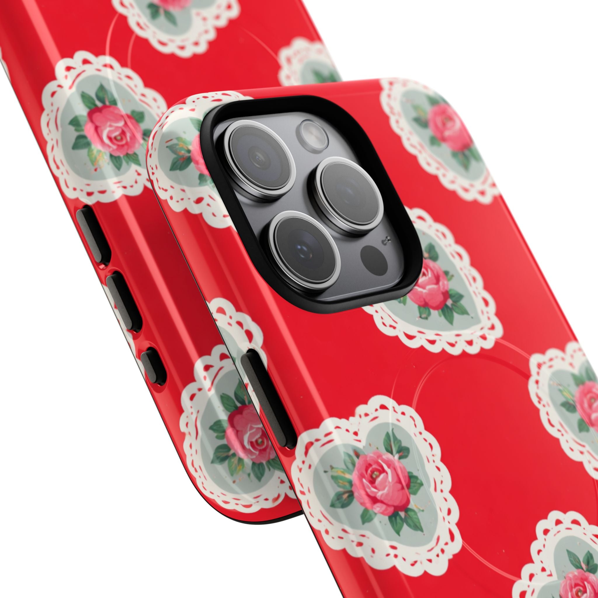 Rosy Lace MagSafe iPhone Case