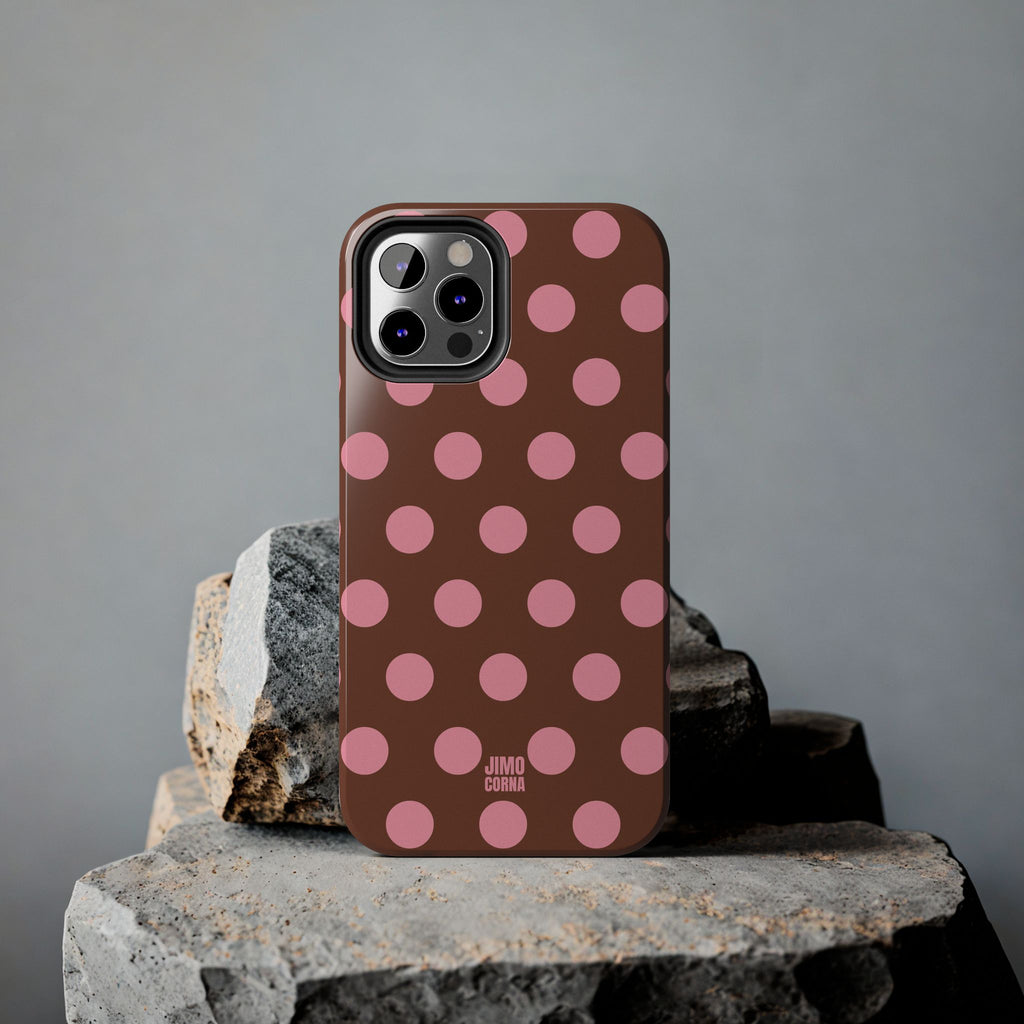 Big Polka Dot | Brown and Pink