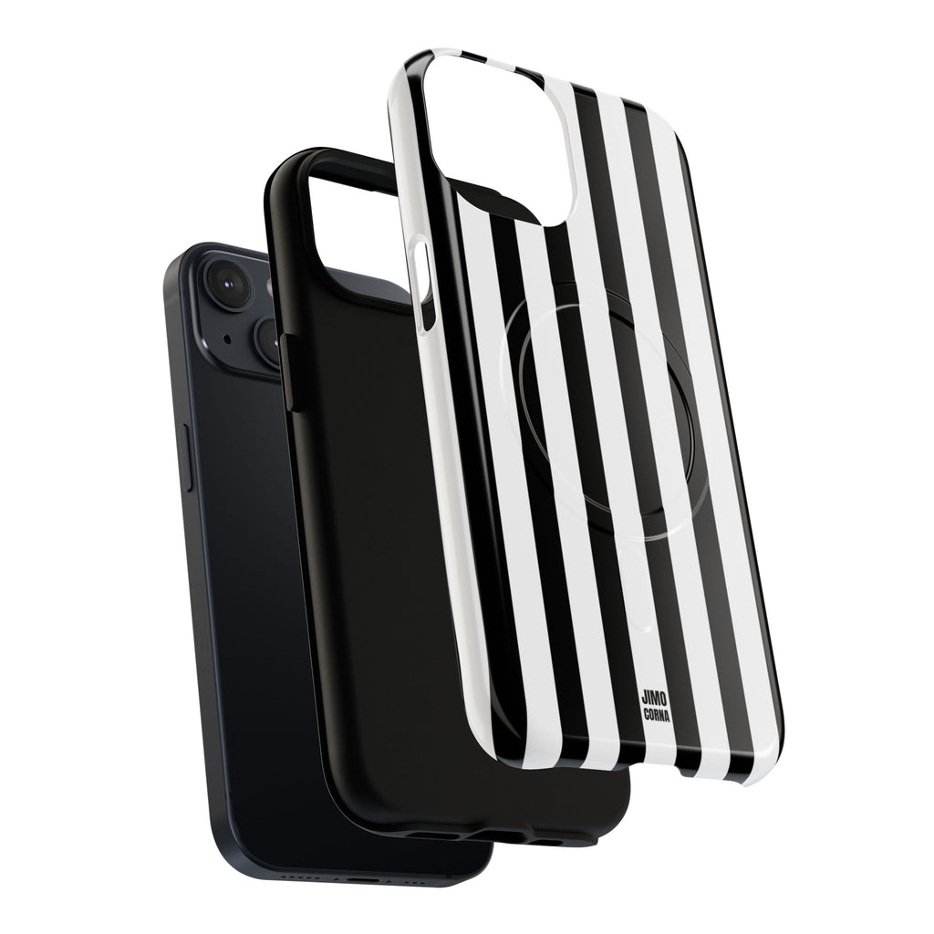 Bold Stripes MagSafe iPhone Case | Black and White