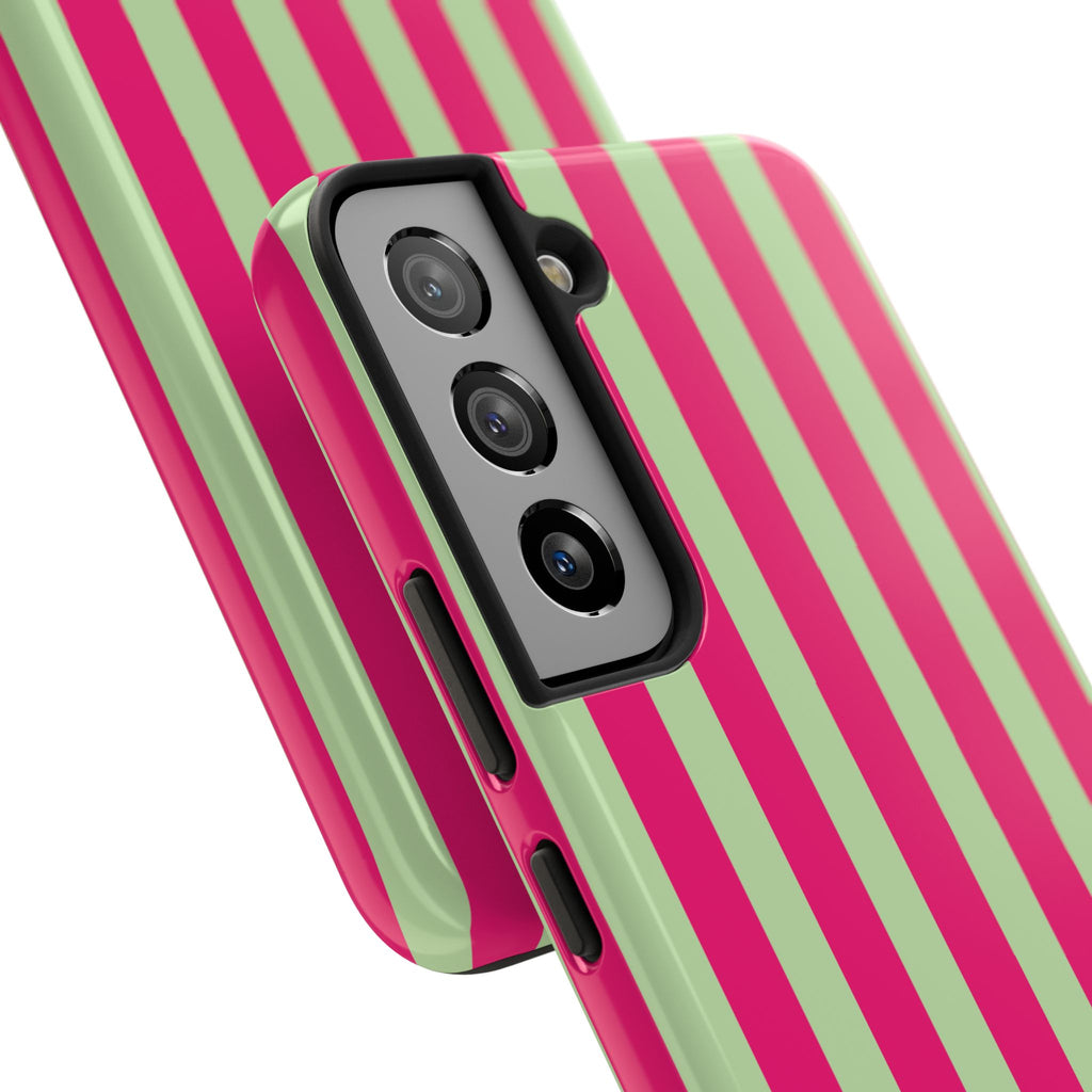 Lime Green and Pink Bold Stripes