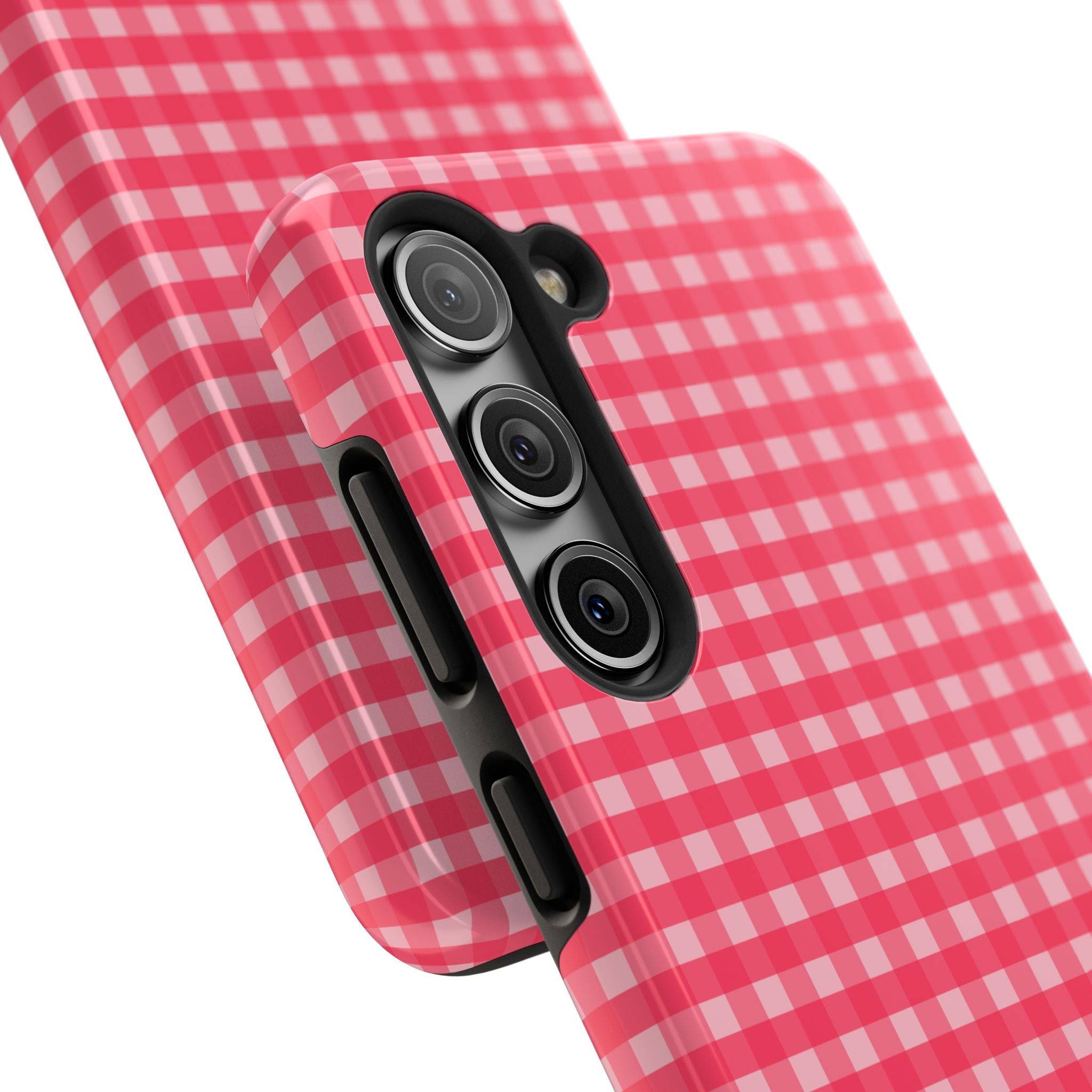 Farm Gingham Samsung Galaxy Case | Hot Pink