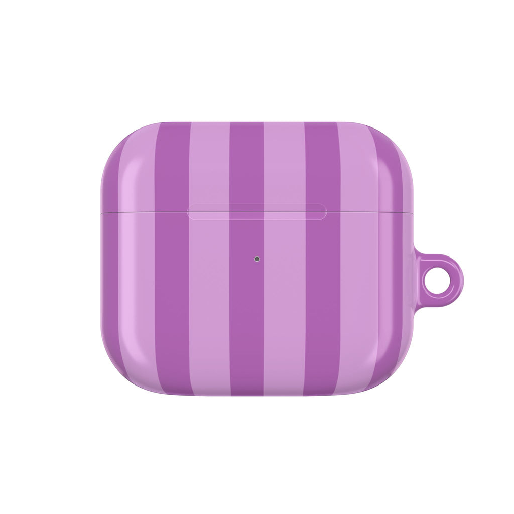 Bold Stripes AirPods Case | Plum