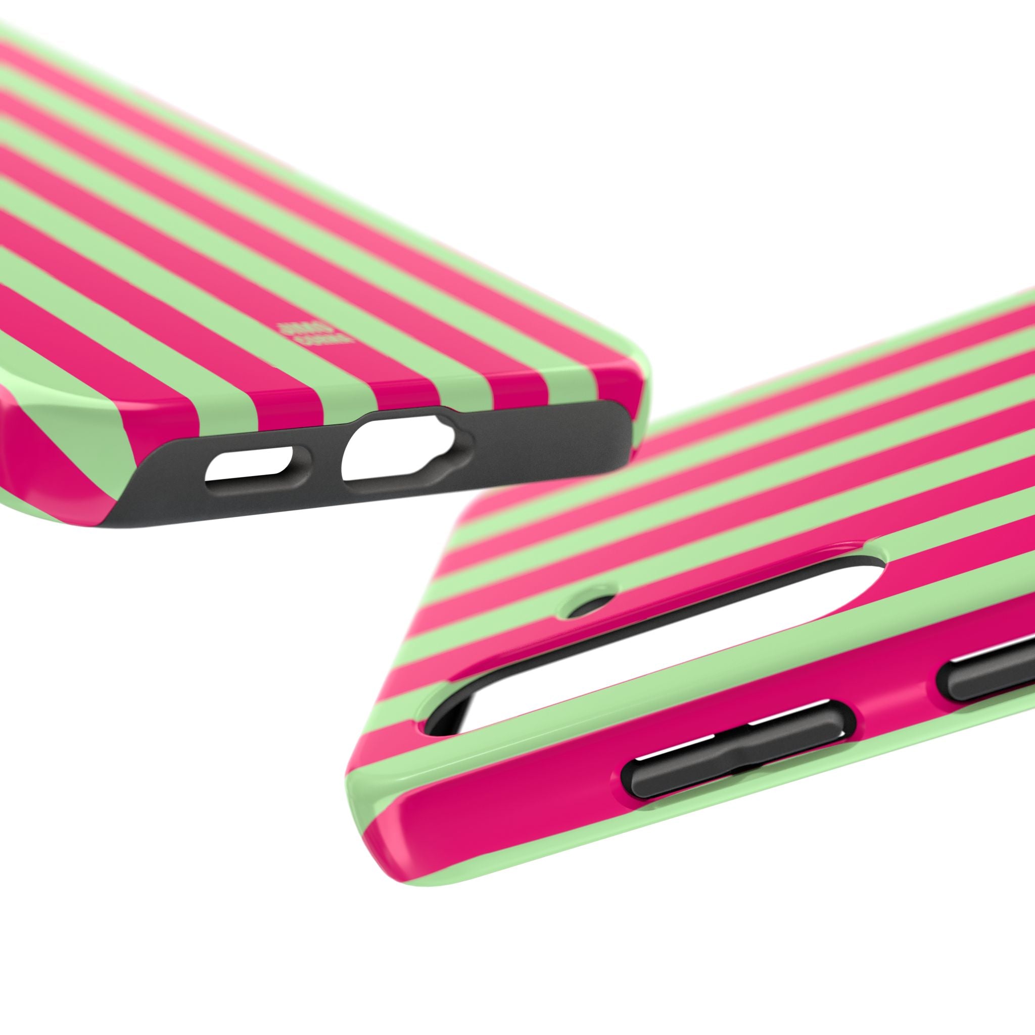 Bold Stripes Samsung Galaxy Case | Lime Green and Pink