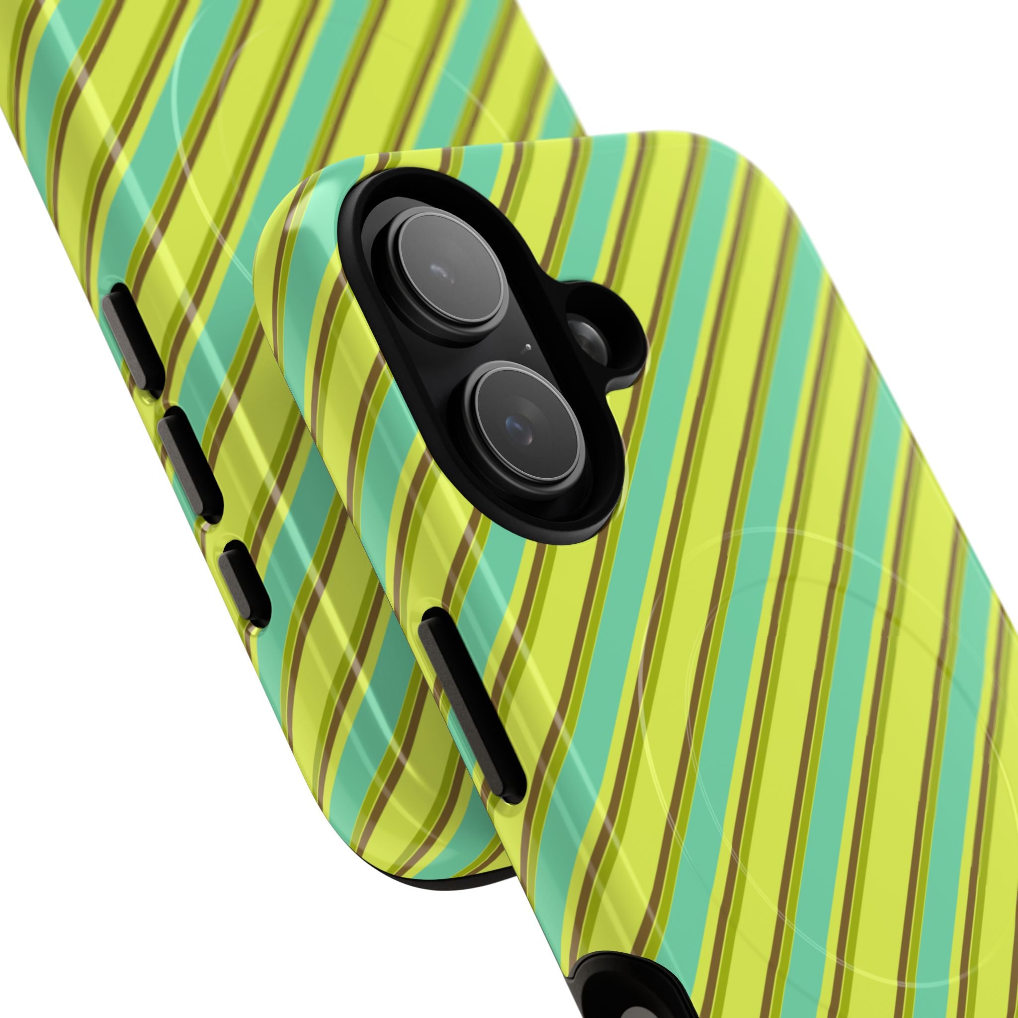 Angelina Stripes | Green - MagSafe iPhone Case