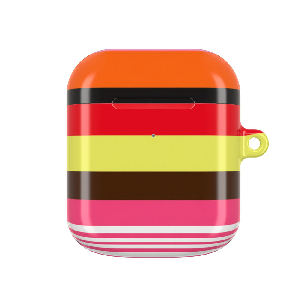 Berry Citrus Stripe AirPods Case