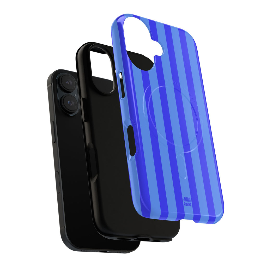 Blueberry Bold Stripes MagSafe iPhone Case