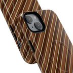 Angelina Stripes | Brown - MagSafe iPhone Case