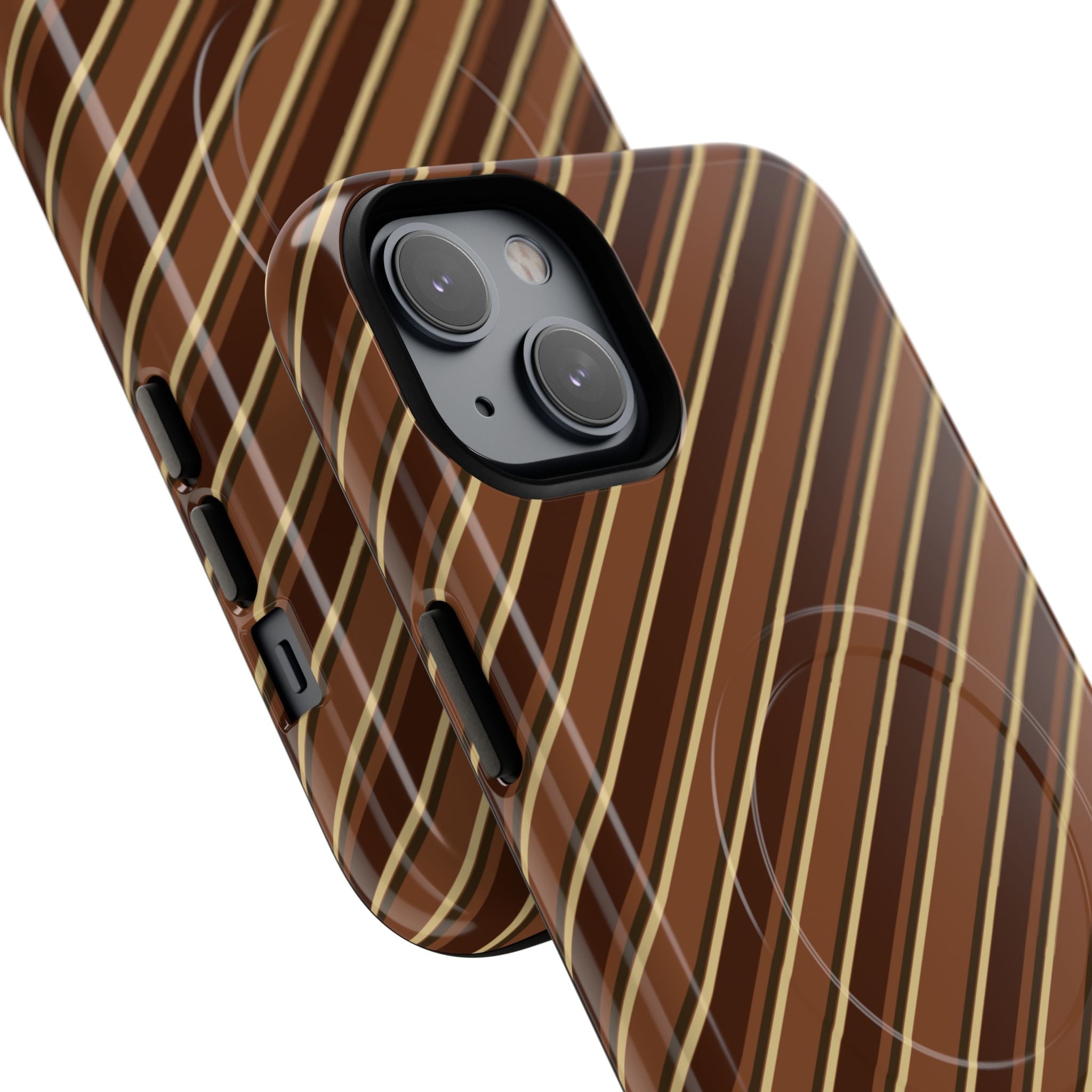 Angelina Stripes | Brown - MagSafe iPhone Case