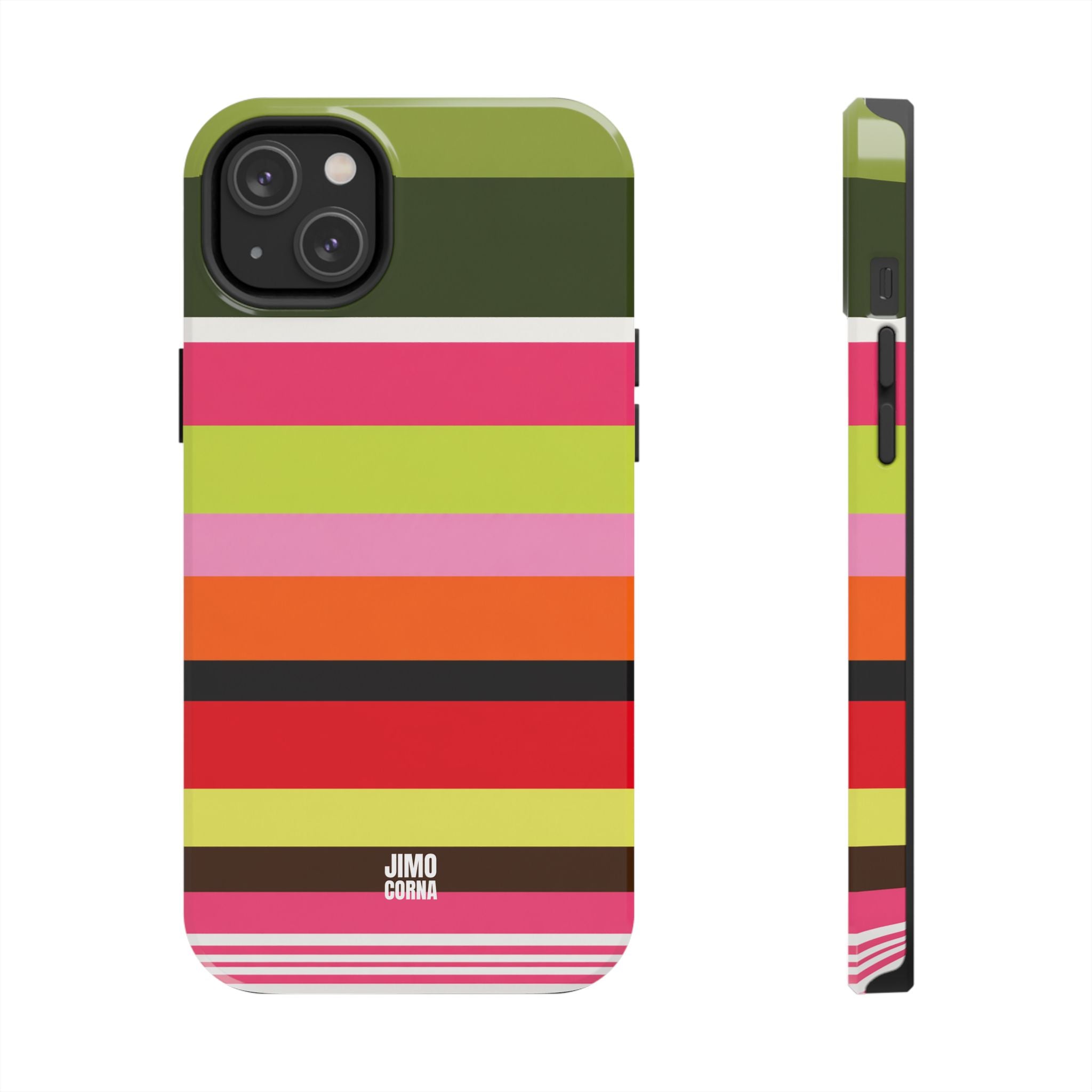 Berry Citrus Stripe iPhone Case