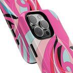 Pink Tropic Swirl MagSafe iPhone Case