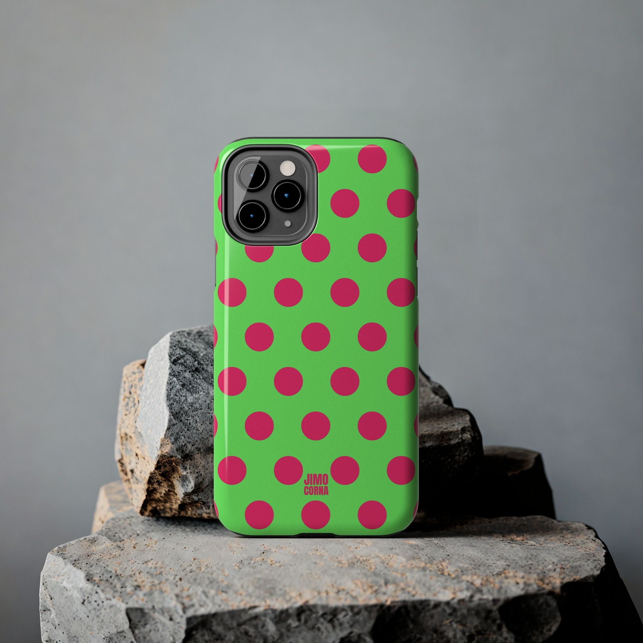 Big Polka Dot | Green and Pink