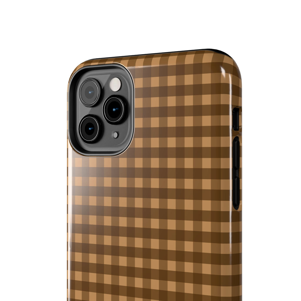 Farm Gingham iPhone Case | Brown