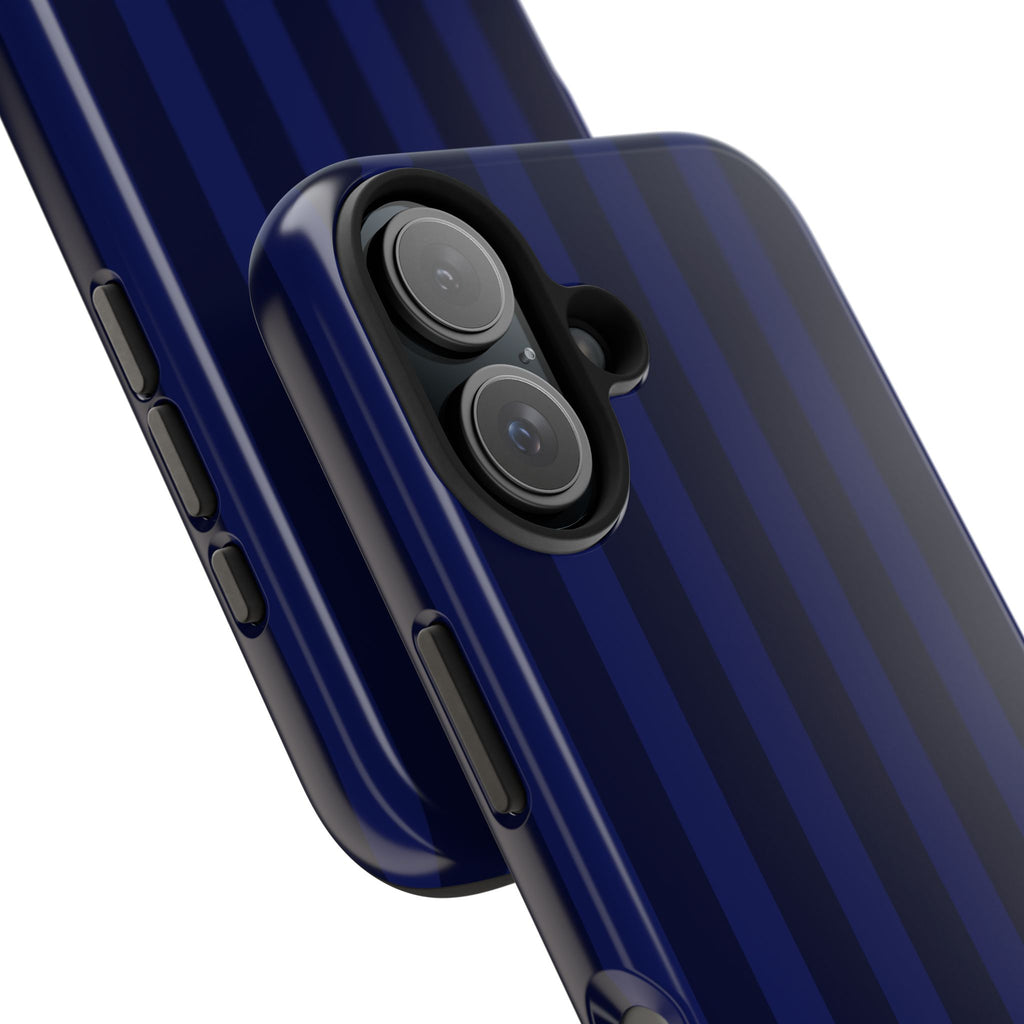 Bold Stripes iPhone Case | Navy Blue
