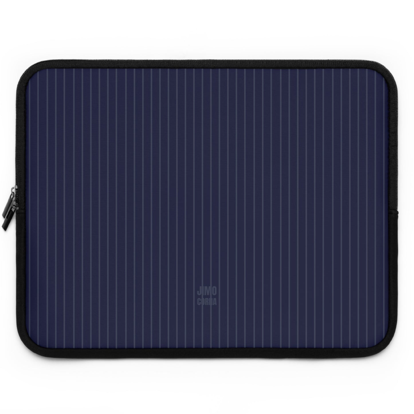 Navy Blue Soft Stripes Laptop Sleeve