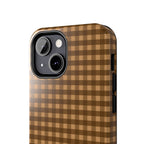 Farm Gingham iPhone Case | Brown