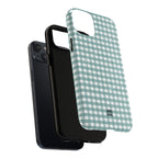 Farm Gingham MagSafe iPhone Case | Blue