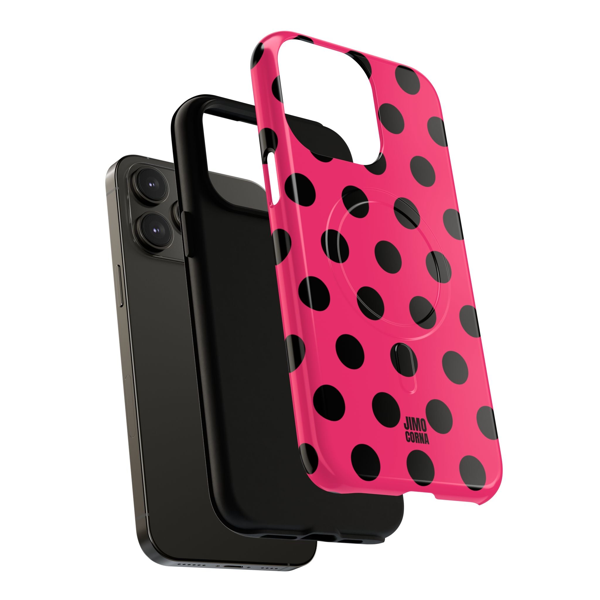 Big Polka Dot | Hot Pink and Black