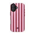 Bold Stripes MagSafe iPhone Case | Pink and Red