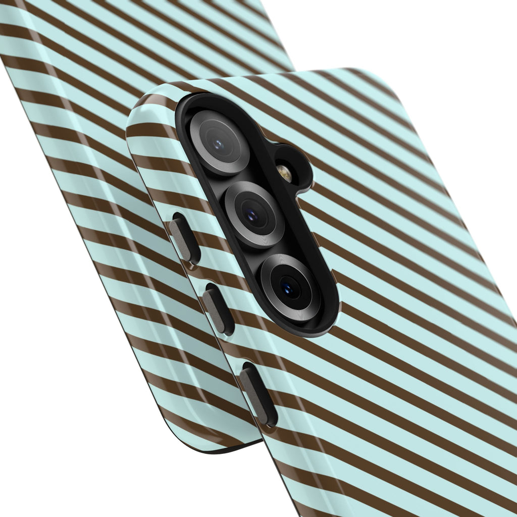 Asymmetrical Lines Samsung Galaxy Case | Blue and Brown