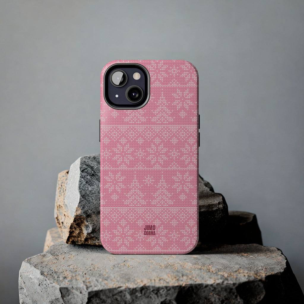 Holiday Knit | Pink iPhone Case