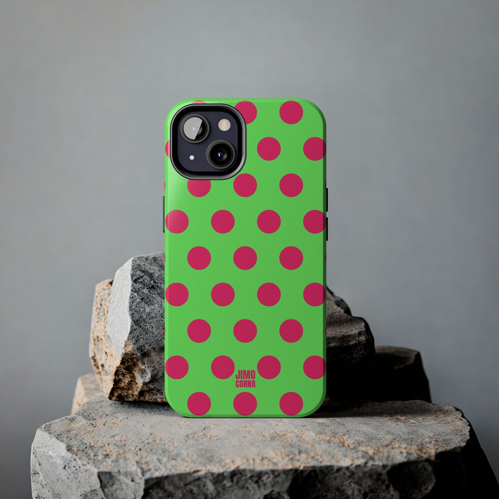 Big Polka Dot | Green and Pink