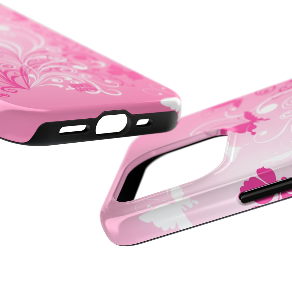 Pink Flutter Garden iPhone Case