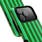 Bold Stripes MagSafe iPhone Case | Olive Green