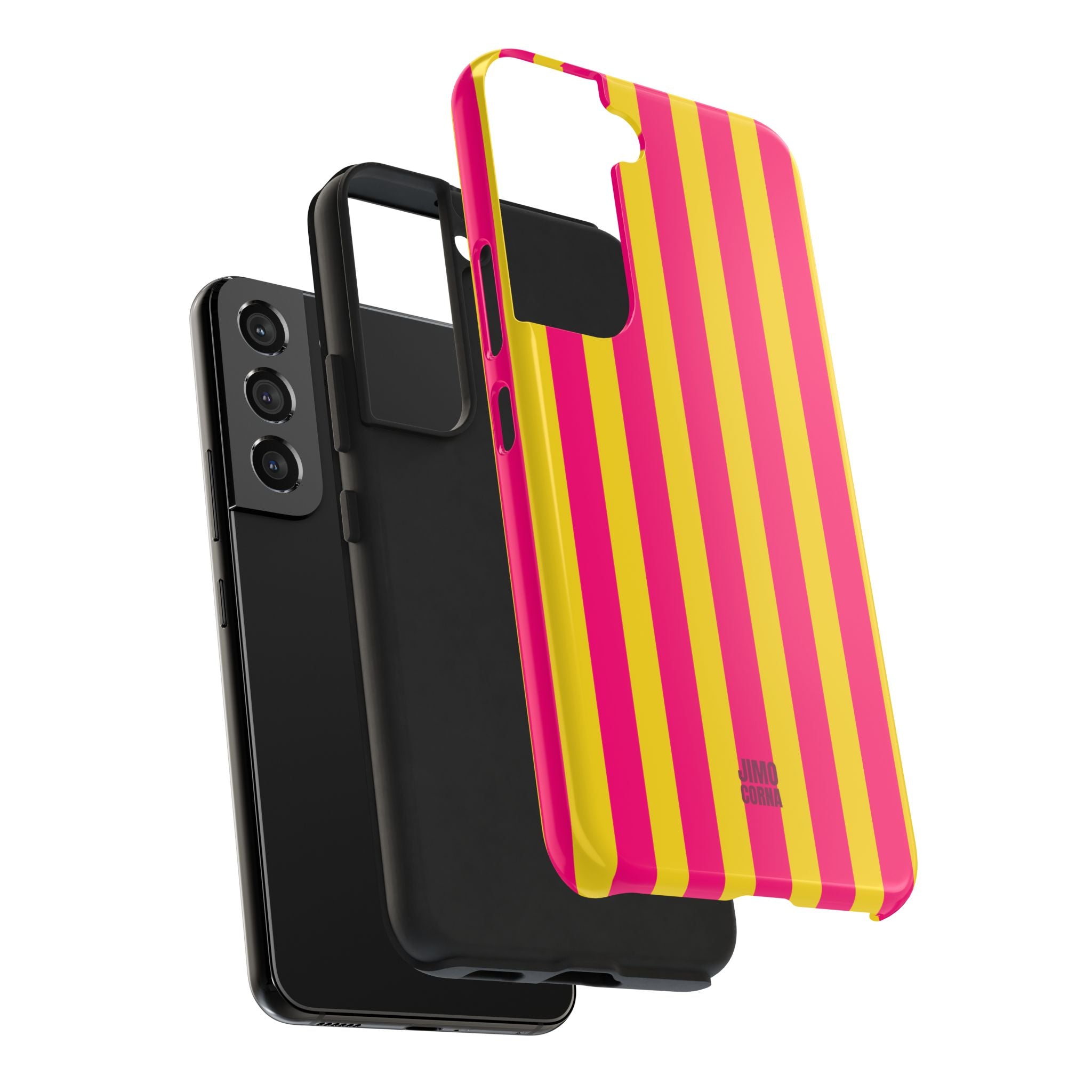 Bold Stripes Samsung Galaxy Case | Pink and Yellow