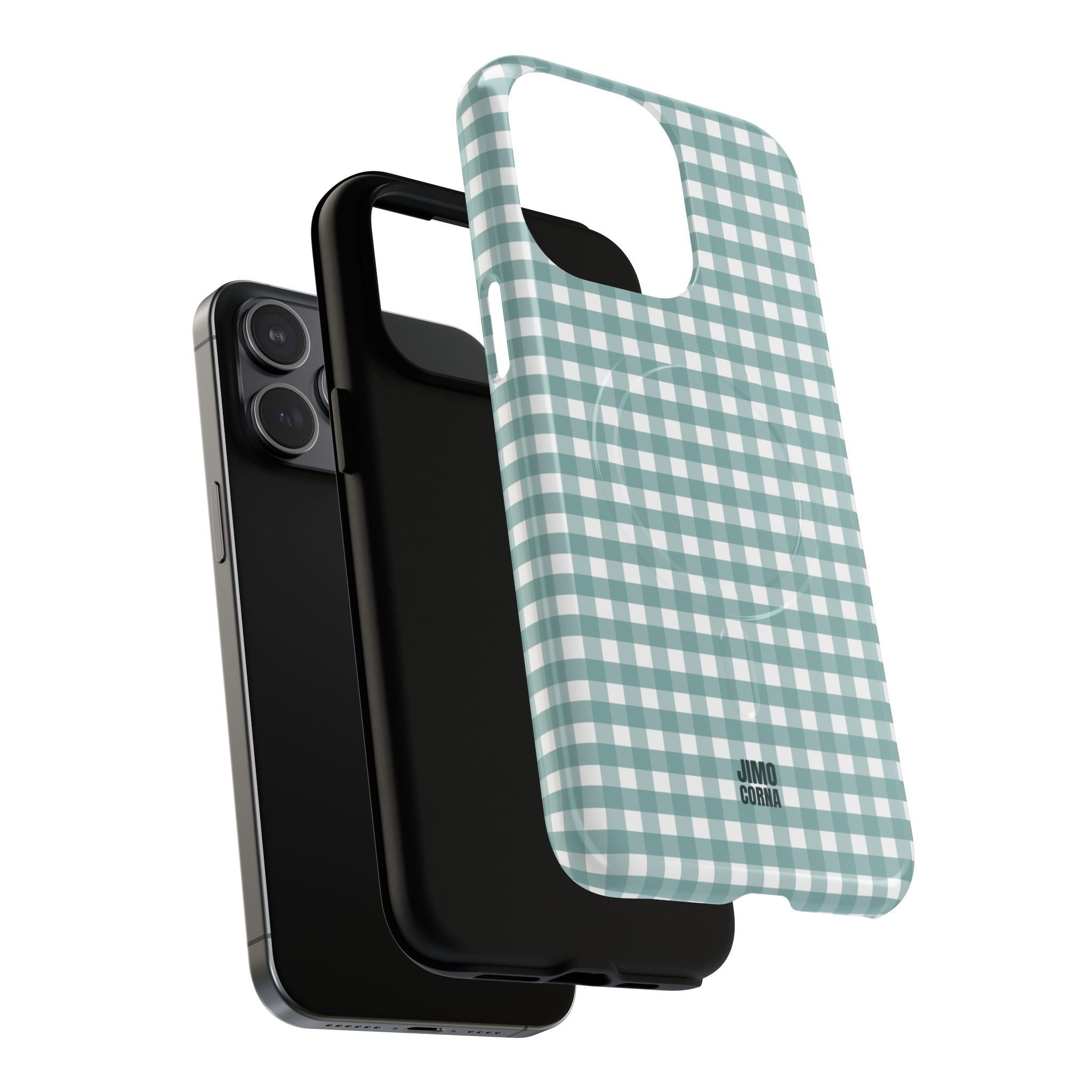 Farm Gingham MagSafe iPhone Case | Blue