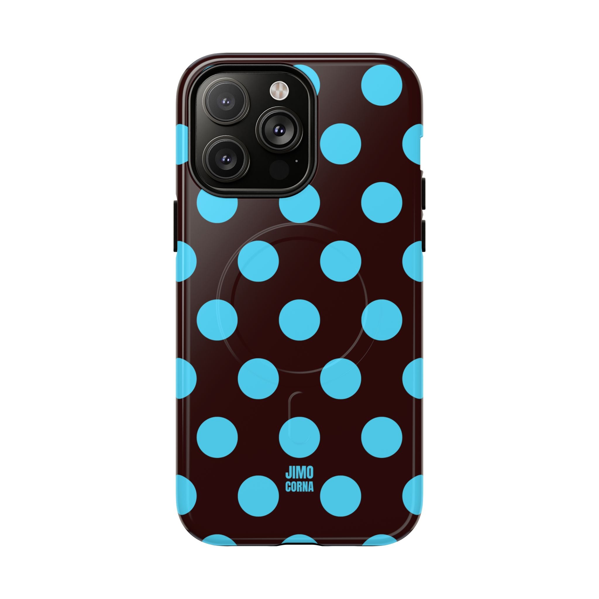 Big Polka Dot | Brown and Blue