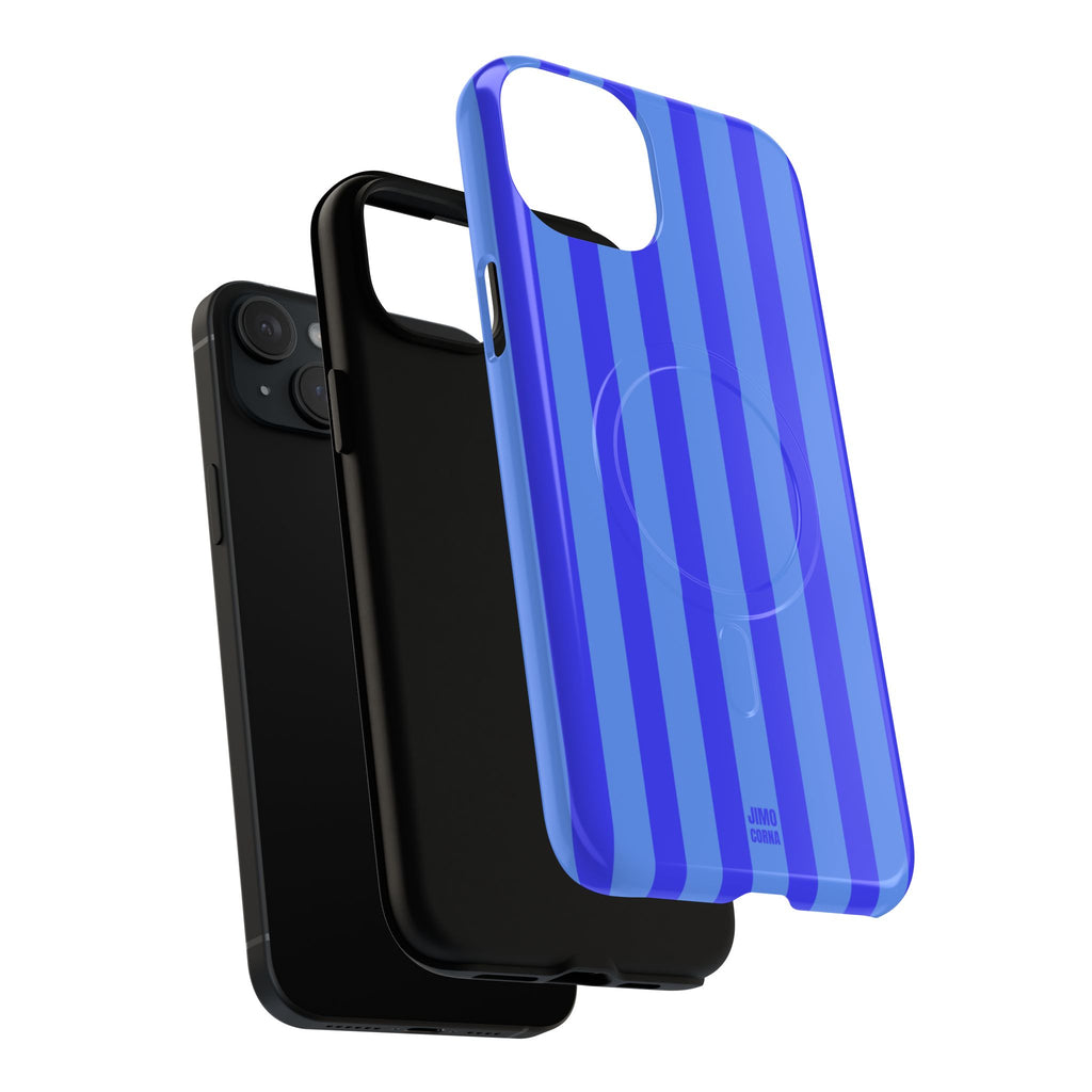 Blueberry Bold Stripes MagSafe iPhone Case