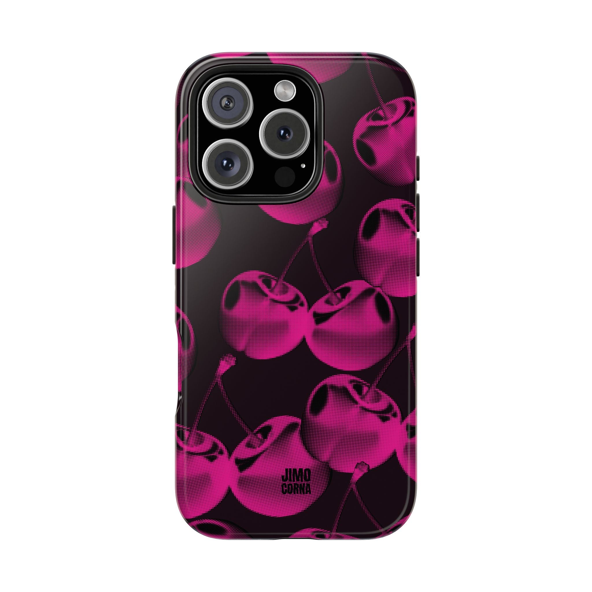 Hot Pink Retro Cherries