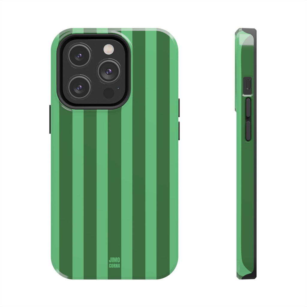 Olive Green Bold Stripes