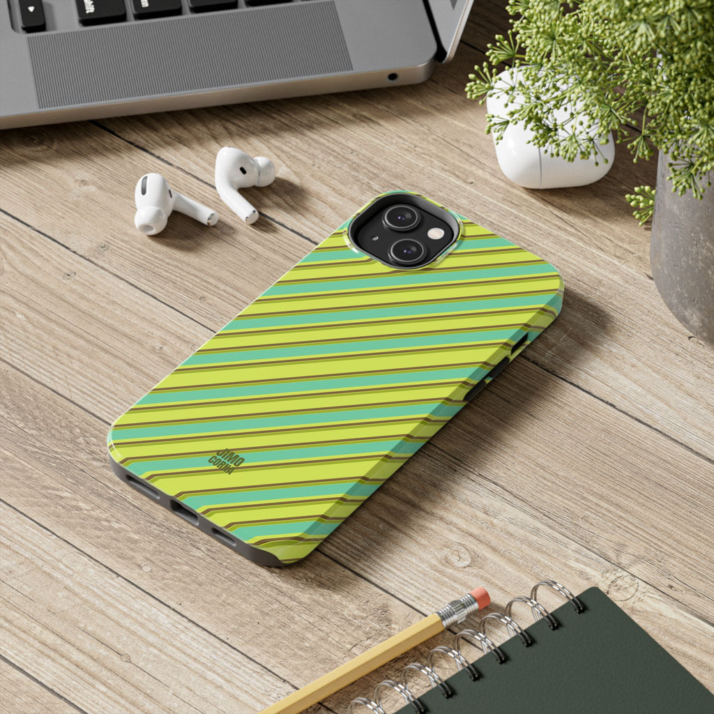 Angelina Stripes | Green - iPhone Case