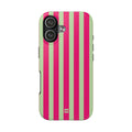 Bold Stripes iPhone Case | Lime Green and Pink