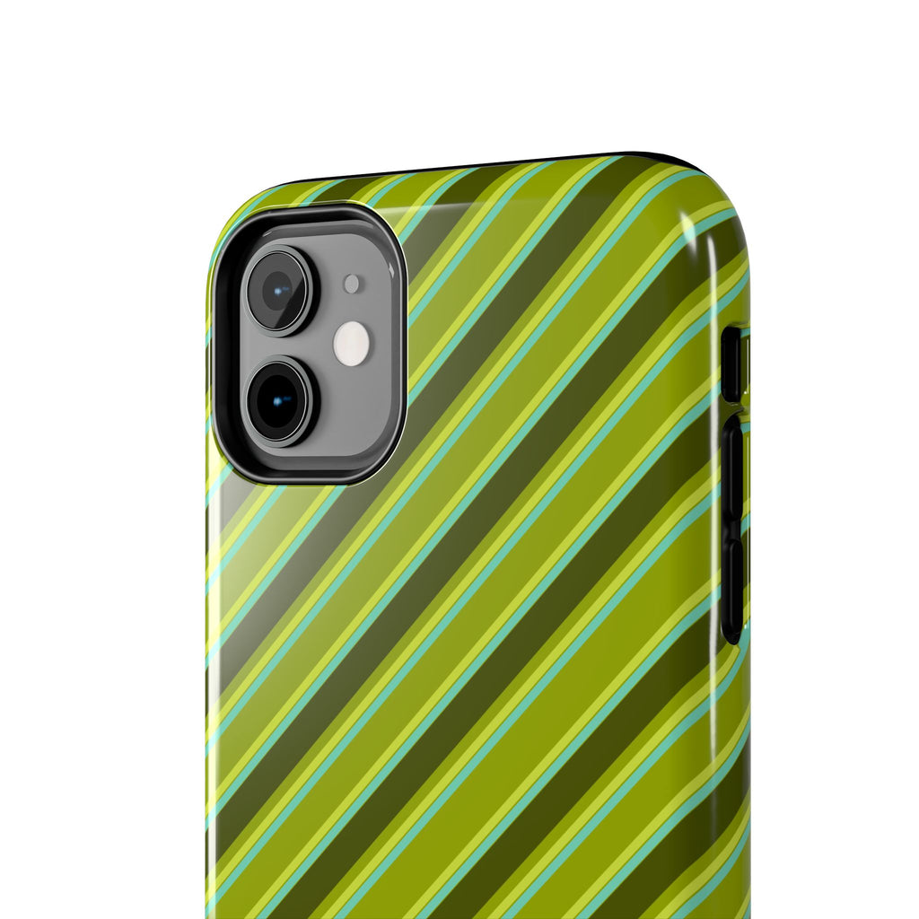 Angelina Stripes | Olive - iPhone Case