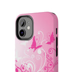 Pink Flutter Garden iPhone Case