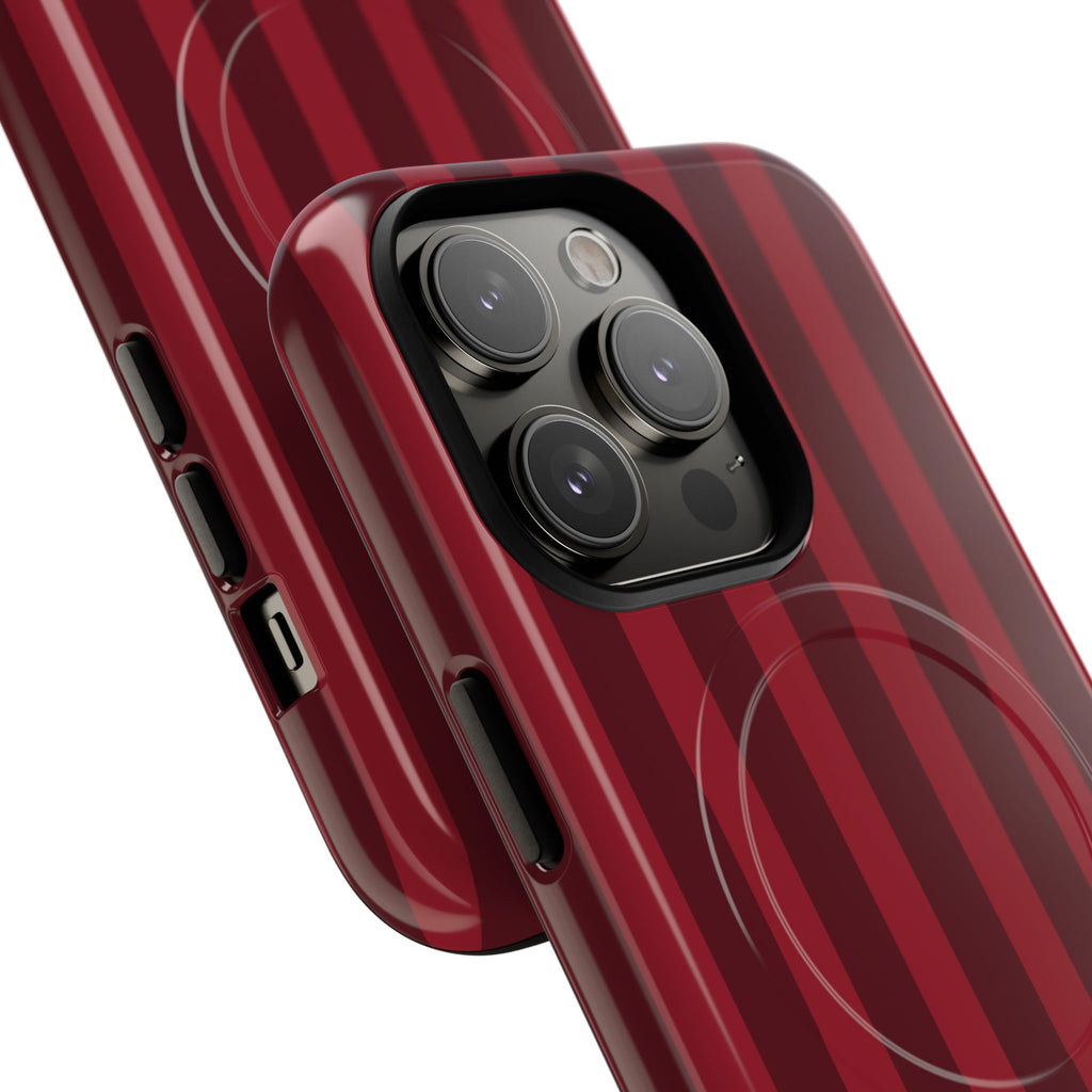 Bold Stripes MagSafe iPhone Case | Cherry