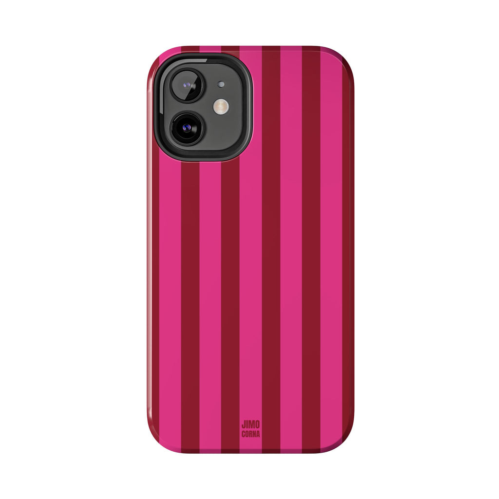 Strawberry Burst Bold Stripes