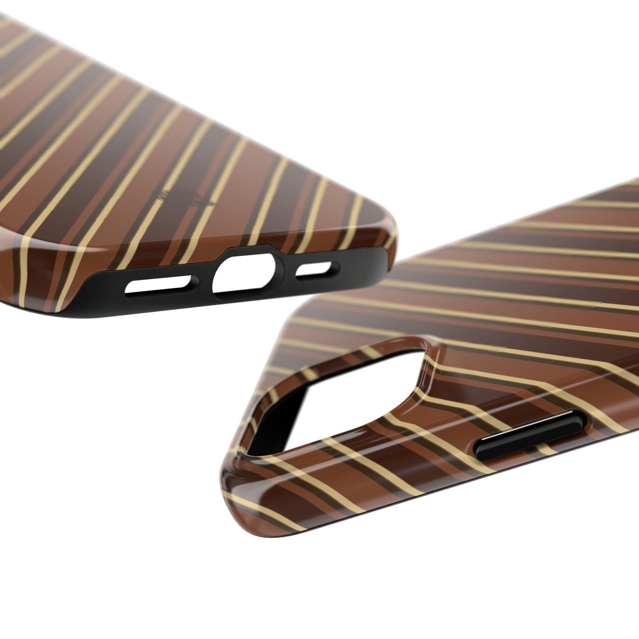 Angelina Stripes | Brown - iPhone Case