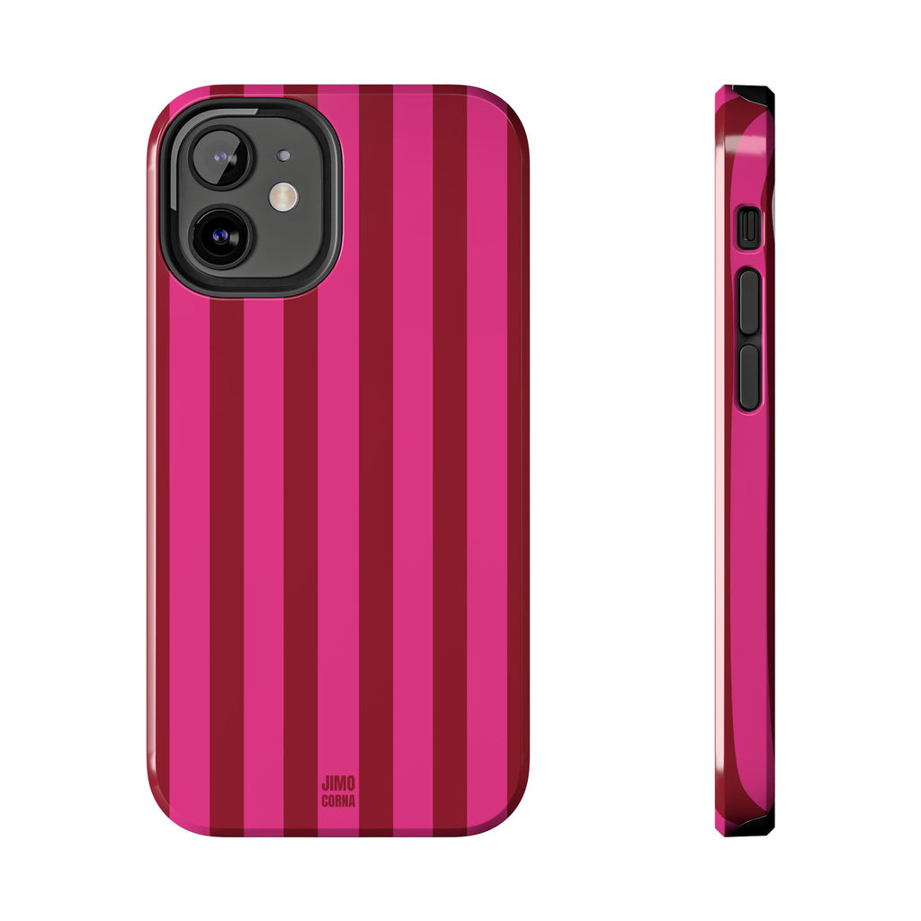 Strawberry Burst Bold Stripes