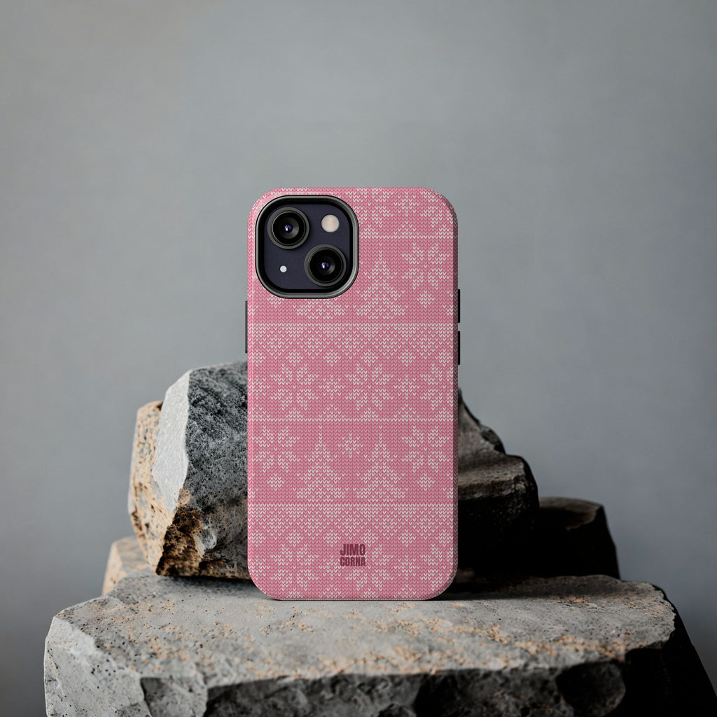 Holiday Knit | Pink iPhone Case