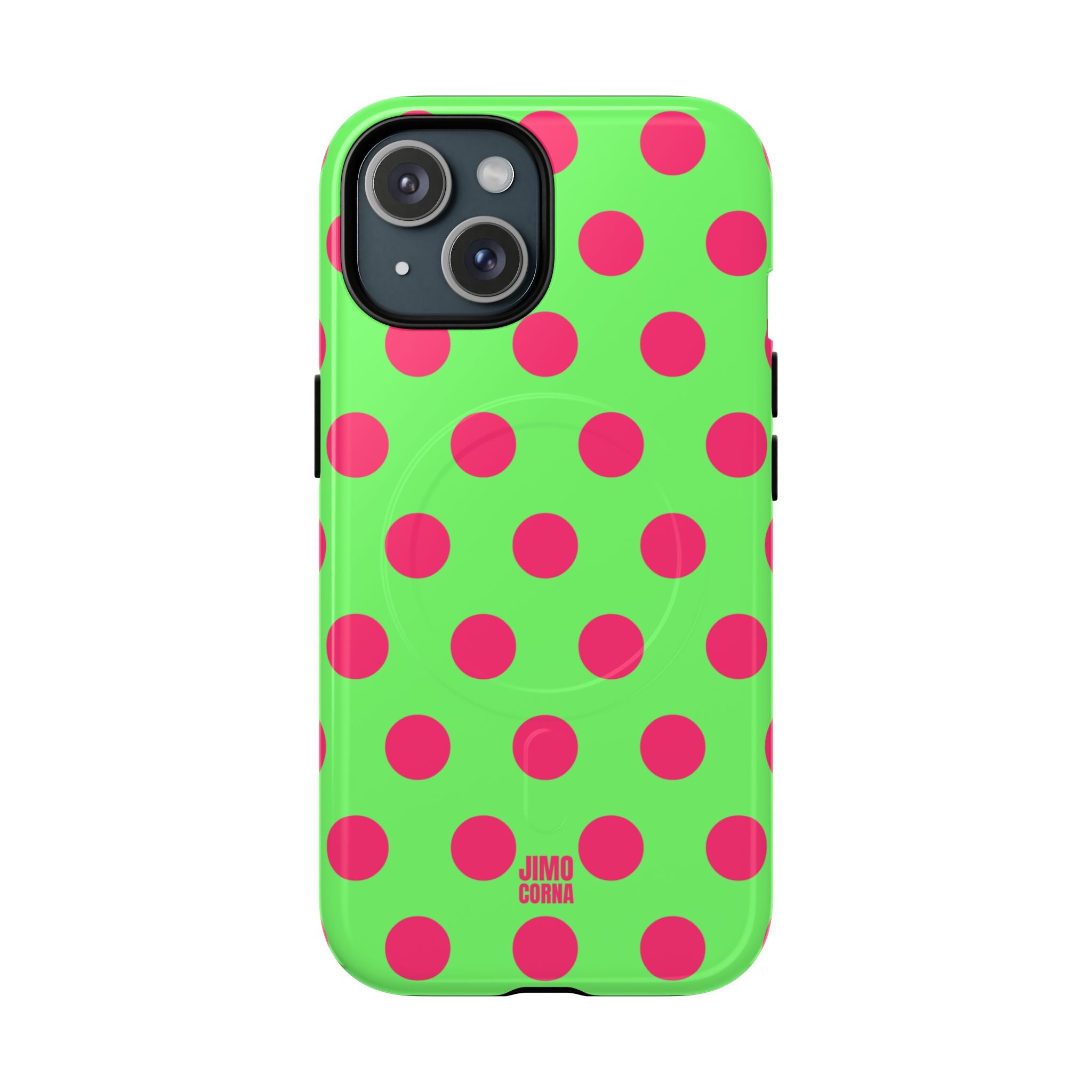 Big Polka Dot | Green and Pink