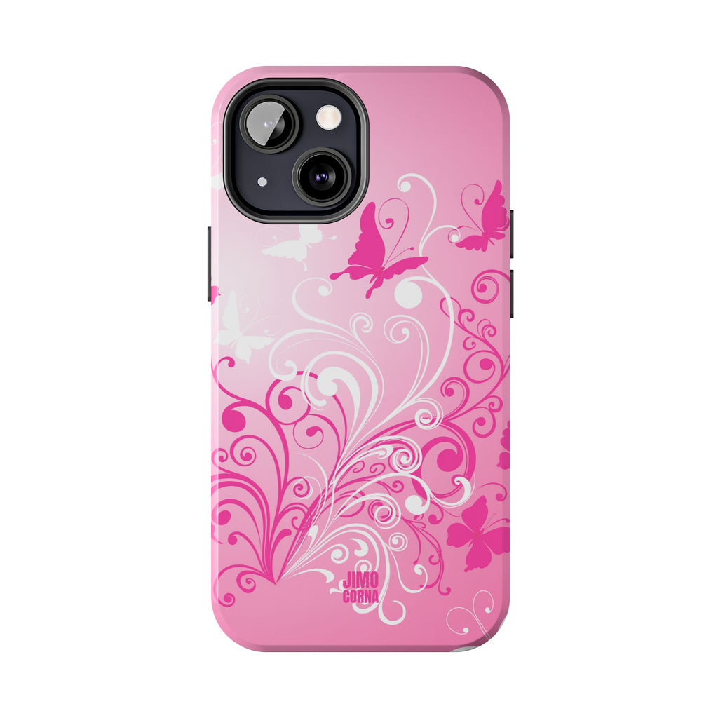 Pink Flutter Garden iPhone Case