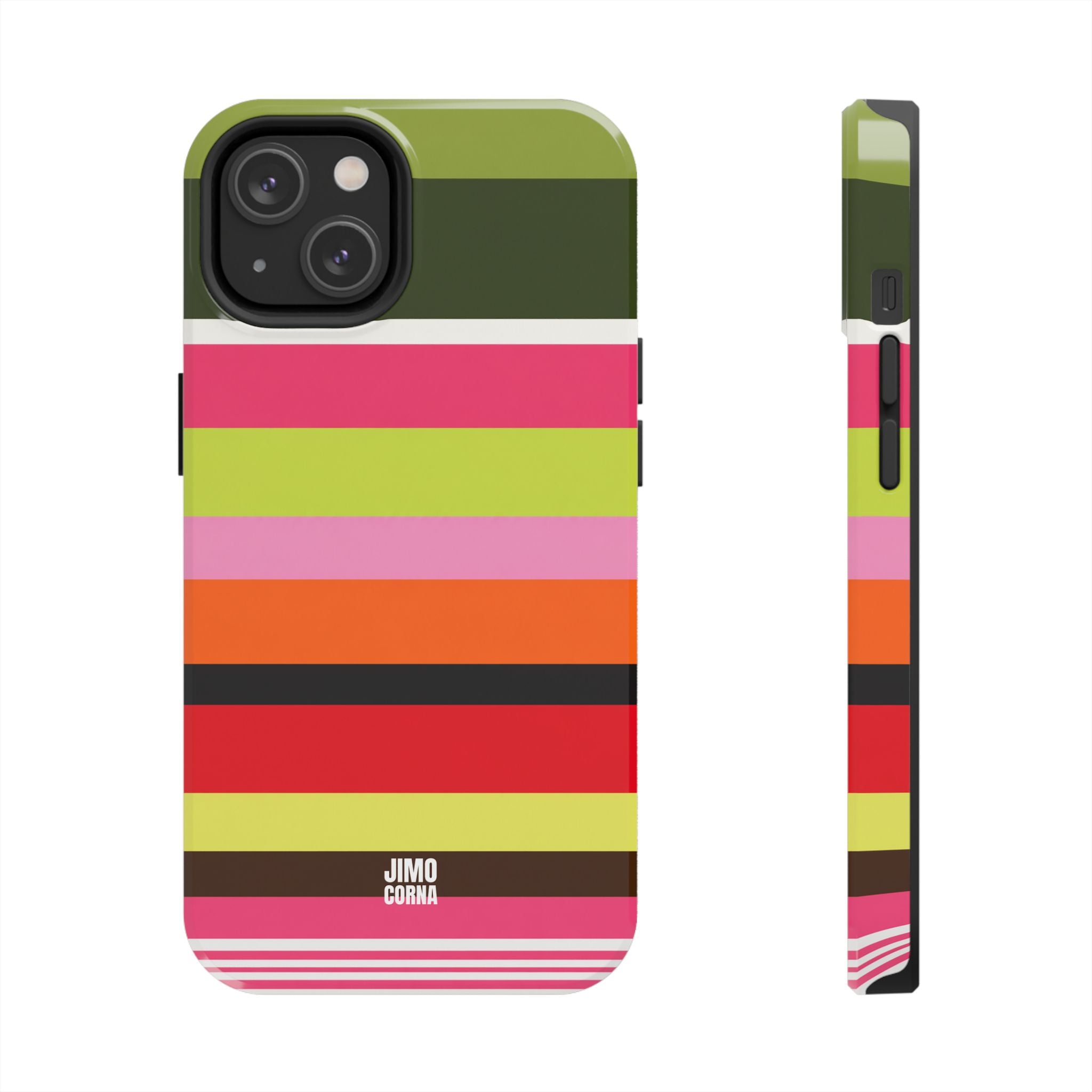 Berry Citrus Stripe iPhone Case